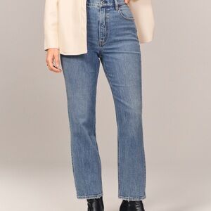 Abercrombie & Fitch the ankle straight ultra high-rise jean, curve love